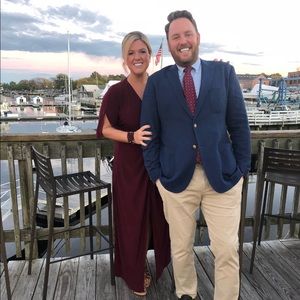 Burgundy bridesmaids dress
